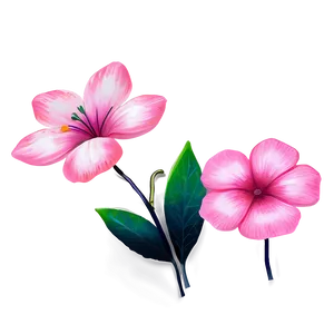 Hand-painted Pink Flowers PNG 05242024 PNG