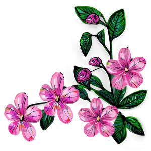 Hand-painted Pink Flowers Png 29 PNG image