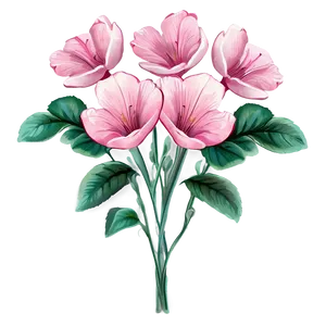 Hand-painted Pink Flowers PNG Uma
