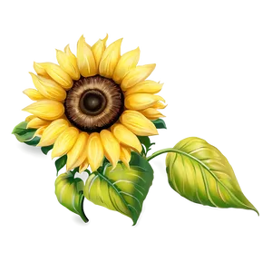 Hand Painted Sunflower Png 21 PNG image