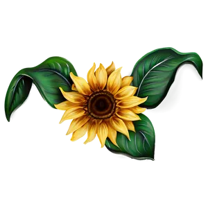 Hand Painted Sunflower Png Ylo PNG image