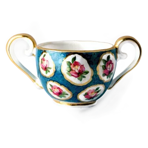 Hand Painted Tea Cup PNG Kbj