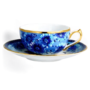 Hand Painted Tea Cup PNG Rut
