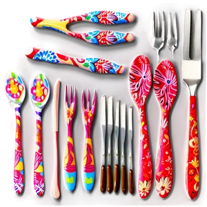 Hand Painted Utensils Art PNG 33 PNG