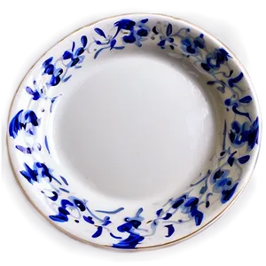 Hand-painted White Plate PNG 06212024 PNG