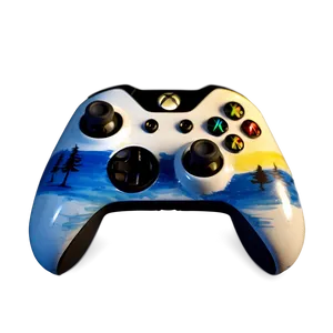 Hand Painted Xbox Controller PNG Smm