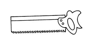 Hand Saw Silhouette PNG image