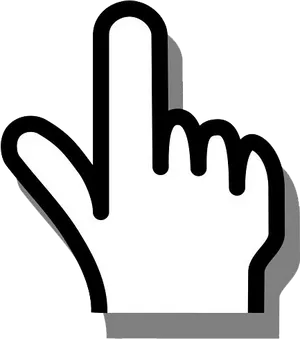 Hand Style Mouse Pointer Icon PNG image