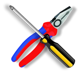 Hand Tools Crossed Illustration