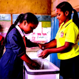 Hand Washing In School Setting PNG 8 PNG