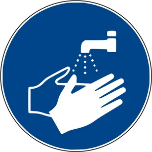 Hand Washing Instruction Sign PNG image