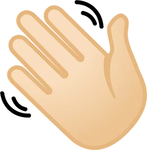 Hand Waving Gesture Graphic PNG image