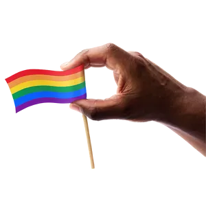 Hand-waving Lgbt Flag Png Kjt PNG image