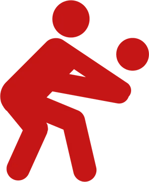 Handball Icon Red Player PNG image