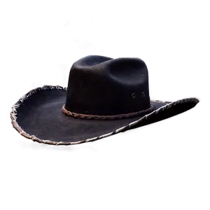 Handcrafted Black Cowboy Hat PNG 97