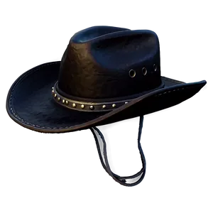 Handcrafted Black Cowboy Hat PNG Trx