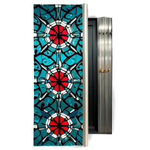 Handcrafted Door With Glass PNG Pde74