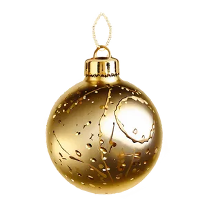 Handcrafted Gold Christmas Decor Png Lwj PNG image