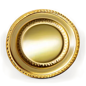 Handcrafted Gold Plate PNG 92 PNG