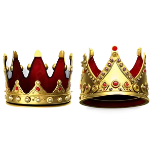 Handcrafted Golden Crown PNG 06282024
