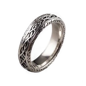 Handcrafted Silver Ring Png 06212024 PNG image