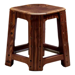Handcrafted Wood Barstool PNG 9 PNG