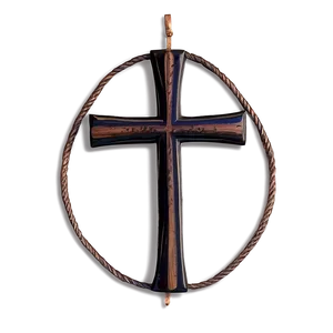 Handcrafted Wooden Cross PNG Khu75