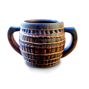 Handcrafted Wooden Jug PNG 06262024 PNG