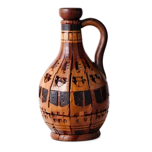 Handcrafted Wooden Jug PNG 06262024 PNG