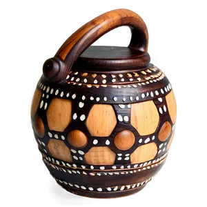 Handcrafted Wooden Jug PNG 06262024 PNG