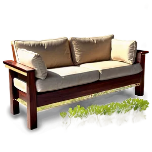 Handcrafted Wooden Sofa Png 83 PNG image