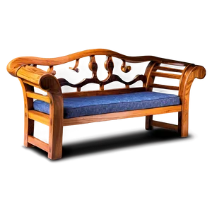 Handcrafted Wooden Sofa Png Kax PNG image