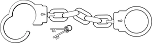 Handcuffsand Keys Vector Illustration PNG