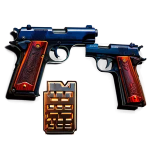 "handgun Silhouette PNG: Classic Icon" Bbh90