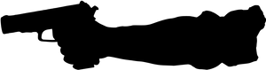Handgun Silhouette Profile PNG