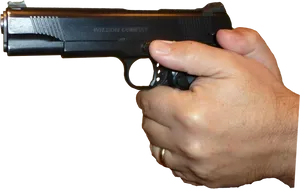 Handheld Pistol Ready Position PNG
