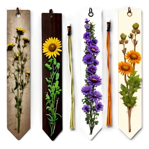 Handmade Dried Flower Bookmarks Png Gtv33 PNG image