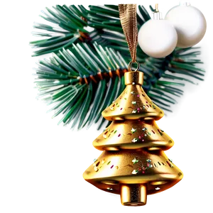 Handmade Gold Christmas Tree Decorations PNG 06282024 PNG