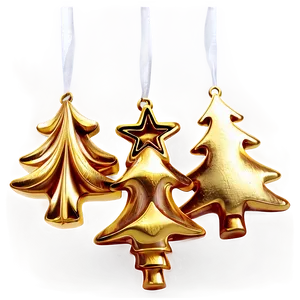 Handmade Gold Christmas Tree Decorations PNG Uwv15 PNG