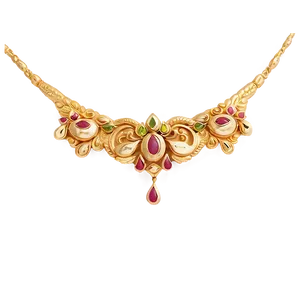 Handmade Gold Necklace PNG 84