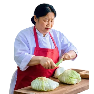 Handmade Kimchi Preparation PNG 06252024