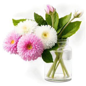 Handpicked Flowers In Vase PNG 06272024