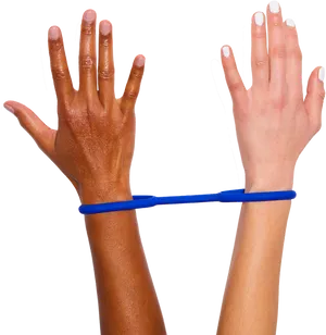 Hands Bound With Plastic Tie PNG