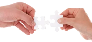 Hands Connecting Jigsaw Puzzle Pieces