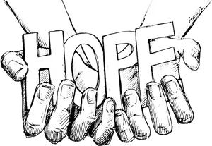 Hands Holding Hope Illustration PNG image