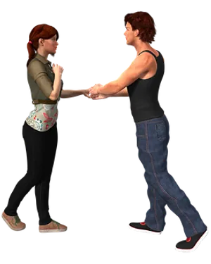 Handshake Greeting Between Manand Woman