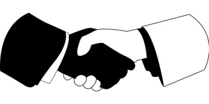 Handshake Icon Blackand White