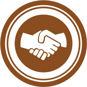 Handshake Icon Brown Background PNG image