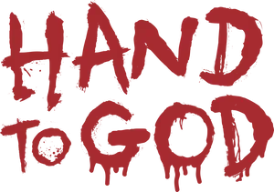 Handto God Red Text PNG image