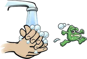 Handwashing Eliminating Germs Illustration PNG image